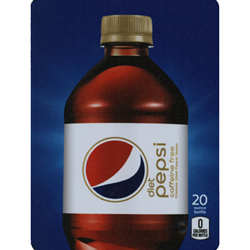 DS22DPCF20 - D.N. Caffeine Free Diet Pepsi Label (20oz Bottle with Calorie) - 5 5/16" x 7 13/16"