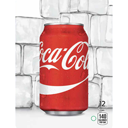 DS22C12 - D.N. HVV Coke Label (12oz Can with Calorie) - 5 5/16" x 7 13/16"