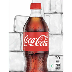DS22C20 - D.N. HVV Coke Label (20oz Bottle with Calorie) - 5 5/16" x 7 13/16"