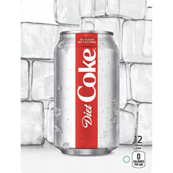 DS22DC12 - D.N. HVV Diet Coke Label (12oz Can with Calorie) - 5 5/16" x 7 13/16"
