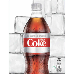 DS22DC20 - D.N. HVV Diet Coke Label (20oz Bottle with Calorie) - 5 5/16" x 7 13/16"