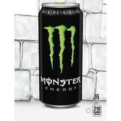 DS22ME16 - D.N. HVV Monster Energy Label (16oz Can with Calorie) - 5 5/16" x 7 13/16"