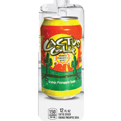 DS33CACO12 - Royal Chameleon Cactus Cooler Label (12oz Can with Calorie) - 3 5/8" x 10"