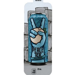 DS33PTSBT23 - Peace Tea Sno Berry Tea Label (23oz Can W/Calorie) - 3 5/8" X 10"