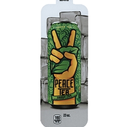 DS33PTGT23 - Peace Tea Green Tea Label (23oz Can W/Calorie) - 3 5/8" X 10"