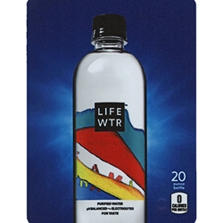 DS22LWLG20 - D.N. HVV LIFE WTR Luis Gonzales Label (20oz Bottle with Calorie) - 5 5/16" x 7 13/16"