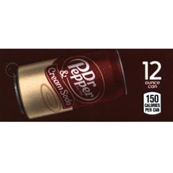 DS42DRPCS12 - Dr Pepper Cream Soda Label (12oz Can with Calorie) - 1 3/4" x 3 19/32"