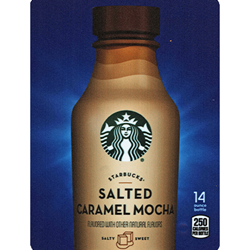 DS22SDSCM14 - D.N. HVV Starbucks Salted Caramel Mocha Label (14oz Bottle with Calorie) - 5 5/16" X 7 13/16"