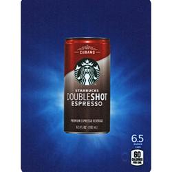 DS22SDEC6.5 - D.N. HVV Starbucks Doubleshot Espresso Cubano Label (6.5oz Can with Calorie) - 5 5/16" X 7 13/16"