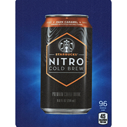 DS22SNCBDC9.6 - D.N. HVV Starbucks Nitro Cold Brew Dark Caramel Label (9.6oz Can with Calorie) - 5 5/16" X 7 13/16"