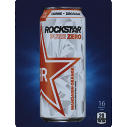 DS22RPZMO16 - D.N. HVV Rockstar Pure Zero Mandarin Orange Label (16oz Can with Calorie) - 5 5/16" x 7 13/16"