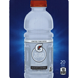DS22GZGC20 - D.N. HVV Gatorade Zero Glacier Cherry Label (20oz Bottle with Calorie) - 5 5/16" x 7 13/16"