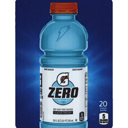 DS22GZGF20 - D.N. HVV Gatorade Zero Glacier Freeze Label (20oz Bottle with Calorie) - 5 5/16" x 7 13/16"