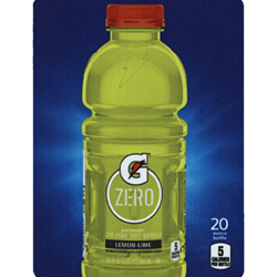 DS22GZLL20 - D.N. HVV Gatorade Zero Lemon Lime Label (20oz Bottle with Calorie) - 5 5/16" x 7 13/16"
