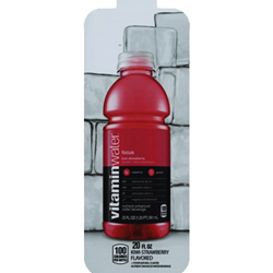 DS33VWF20 - Vitamin Water Focus Label (20oz Bottle with Calorie) - 3 5/8" x 10"