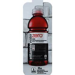 DS33VWZX20 - Vitamin Water Zero XXX Label (20oz Bottle with Calorie) - 3 5/8" x 10"