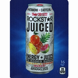 DS22RJPOG16 - D.N. HVV Rockstar Juiced Pine Orange Guava Label (16oz Can with Calorie) - 5 5/16" x 7 13/16"