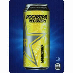 DS22RRL16 - D.N. HVV Rockstar Recovery Lemonade Label (16oz Can with Calorie) - 5 5/16" x 7 13/16"