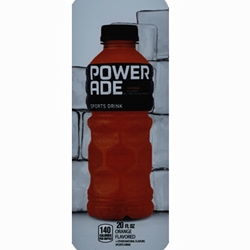 DS33PO20 - Powerade Orange Label (20oz Bottle with Calorie) - 3 5/8" x 10"