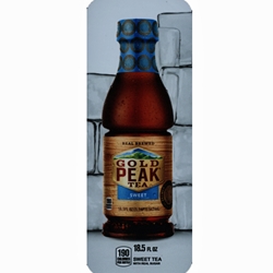DS33GPTS185 - Royal Chameleon Gold Peak Sweet Tea Label (18.5oz Bottle with Calorie) - 3 5/8" x 10"