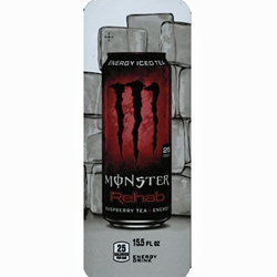 DS33MRTR155 - Royal Chameleon Monster Rehab Tea+Rasberry+Energy Label (15.5oz Can with Calorie) - 3 5/8" x 10"