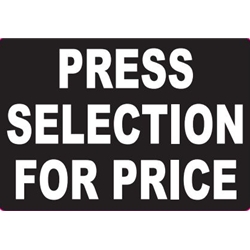 DS157 - Press Selection For Price Sticker- 3 1/3" x 2 3/8"