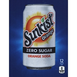 DS22SOZ12 - D.N. HVV Sunkist Orange Zero Label (12oz Can with Calorie) - 5 5/16" x 7 13/16"
