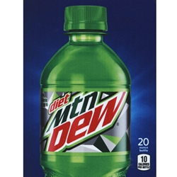 DS22DMD20 - D.N. HVV Diet Mt. Dew Label Label (20oz Bottle with Calorie) - 5 5/16" x 7 13/16"
