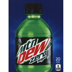 DS22MDZ20 - D.N. HVV Mt. Dew Zero Label (20oz Bottle with Calorie) - 5 5/16" x 7 13/16"