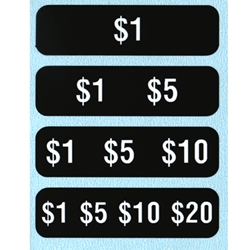 DS119 - CPI/MEI TALOS Price Stickers-$1/$1 $5/$1 $5 $10/$1 $5 $10 $20