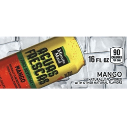 DS42MMAFM16 - Minute Maid Aguas Frescas Mango Label (16oz Can with Calorie) - 1 3/4" x 3 19/32"