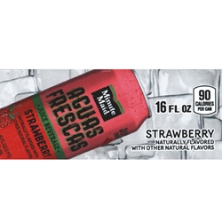 DS42MMAFS16 - Minute Maid Aguas Frescas Strawberry Label (16oz Can with Calorie) - 1 3/4" x 3 19/32"