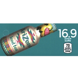 DS42ALT169 - Arizona Lemon Tea Label (16.9oz Can with Calorie) - 1 3/4" x 3 19/32"