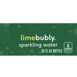 DS42BLI20 - Bubly Sparkling Water Lime Label (20oz Bottle with Calorie) - 1 3/4" x 3 19/32"