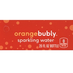 DS42BO20 - Bubly Sparkling Water Orange Label (20oz Bottle with Calorie) - 1 3/4" x 3 19/32"