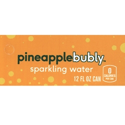 DS42BPI12 - Bubly Sparkling Water Pineapple Label (12oz Can with Calorie) - 1 3/4" x 3 19/32"