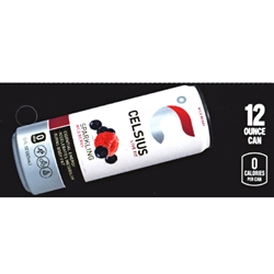 DS42CLFSWB12 - Celsius Live Fit Sparkling Wild Berry Label (12oz Can with Calorie) - 1 3/4" x 3 19/32"