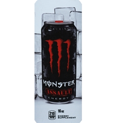 DS33MEA16 - Royal Chameleon Monster Energy Assault Label (16oz Can with Calorie) - 3 5/8" x 10"
