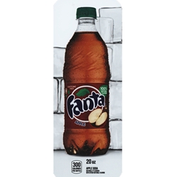 DS33FA20 - Royal Chameleon Fanta Apple Label (20oz Bottle with Calorie) - 3 5/8" x 10"