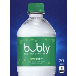 DS22BLI20 - D.N. HVV Bubly Sparkling Water Lime Label (20oz Bottle with Calorie) - 5 5/16" x 7 13/16"