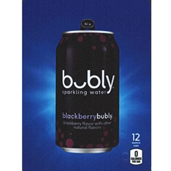 DS22BB12 - D.N. Bubly HVV Sparkling Water Blackberry Label (12oz Can with Calorie) - 5 5/16" x 7 13/16"