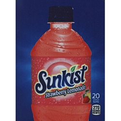 DS22SSL20 - D.N. HVV Sunkist Strawberry Lemonade Label (20oz Bottle with Calorie) - 5 5/16" x 7 13/16"