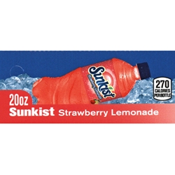 DS42SSL20 - Sunkist Strawberry Lemonade Label (20oz Bottle with Calorie) - 1 3/4" x 3 19/32"