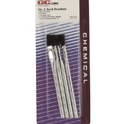 D10-252 - GC Electronics Acid Brush- Pack of 4.  No. 2 0.438" with Horse Hair Bristle, 6" Steel Handle, 10-25 Series