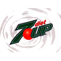 DS25D7UP - Diet 7UP Label - 2 5/16" x 3 1/2"