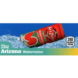 DS42ARW - Arizona Watermelon Label (23oz Can with Calorie) - 1 3/4" x 3 19/32"