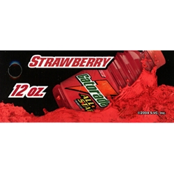DS42GATS - Gatorade Strawberry Label (12oz Bottle with Calorie) - 1 3/4" x 3 19/32"