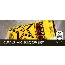 DS42REL - Rockstar Recovery Lemonade Label (16oz Can with Calorie) - 1 3/4" x 3 19/32"