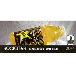 DS42REW1 - Rockstar Energy Water Tropical Citrus Label (20oz Bottle with Calorie) - 1 3/4" x 3 19/32"