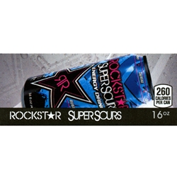 DS42RSSB - Rockstar Super Sours Bubbleberry Label (16oz Can with Calorie) - 1 3/4" x 3 19/32"